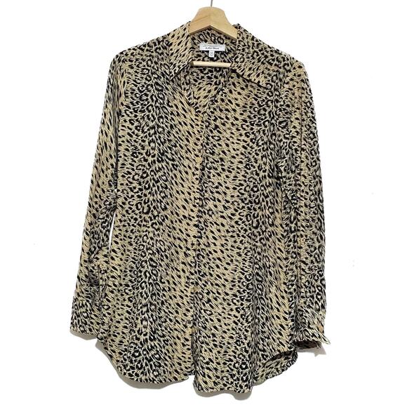 & Other Stories | Animal Print Button Up Lightweight Shirt Cheetah Leopard - Picture 1 of 6